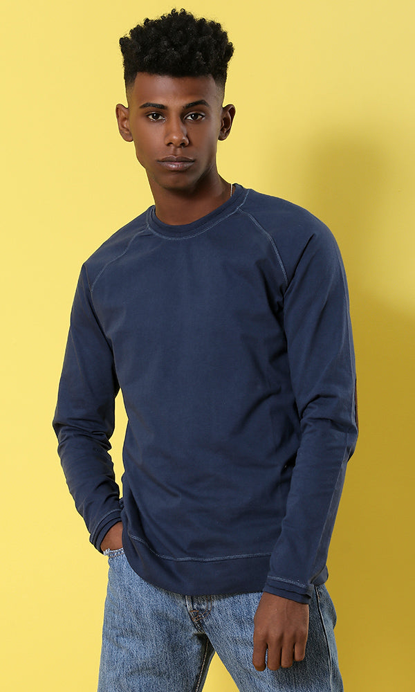 raglan sleeves-elbow patch-long sleeves t-shirts