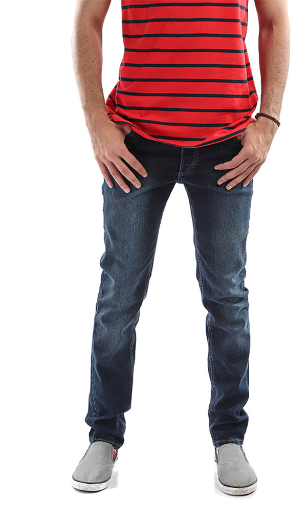 casual slim fit jeans pants - sky blue